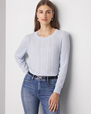Cashmere-Blend Crewneck Sweater main image 0